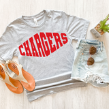 Chargers Warped Two Color Game Day DTF Print