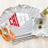 Chiefs Warped Two Color Game Day DTF Print