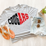 Cougars Warped Two Color Game Day DTF Print
