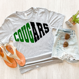 Cougars Warped Two Color Game Day DTF Print