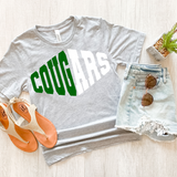 Cougars Warped Two Color Game Day DTF Print