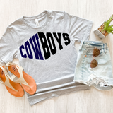 Cowboys Warped Two Color Game Day DTF Print