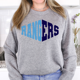 Rangers Warped Two Color Game Day DTF Print