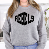 Rebels Warped Two Color Game Day DTF Print