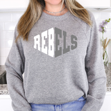 Rebels Warped Two Color Game Day DTF Print