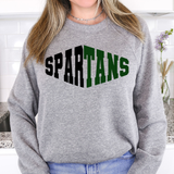 Spartans Warped Two Color Game Day DTF Print
