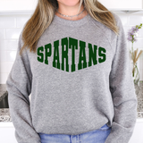 Spartans Warped Two Color Game Day DTF Print