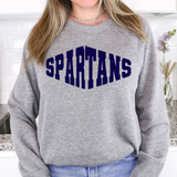 Spartans Warped Two Color Game Day DTF Print