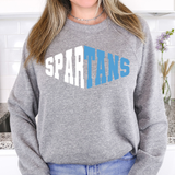 Spartans Warped Two Color Game Day DTF Print