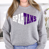 Spartans Warped Two Color Game Day DTF Print