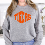 Tigers Warped Two Color Game Day DTF Print