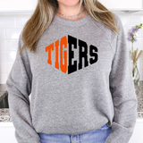 Tigers Warped Two Color Game Day DTF Print