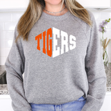 Tigers Warped Two Color Game Day DTF Print