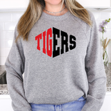 Tigers Warped Two Color Game Day DTF Print