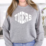 Tigers Warped Two Color Game Day DTF Print