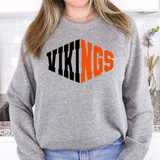 Vikings Warped Two Color Game Day DTF Print