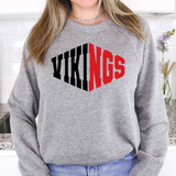 Vikings Warped Two Color Game Day DTF Print