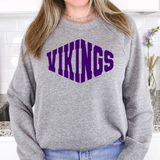 Vikings Warped Two Color Game Day DTF Print