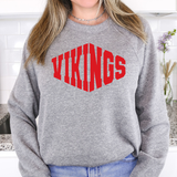 Vikings Warped Two Color Game Day DTF Print