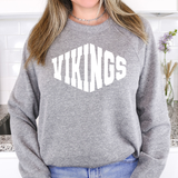 Vikings Warped Two Color Game Day DTF Print