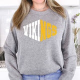 Vikings Warped Two Color Game Day DTF Print