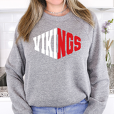 Vikings Warped Two Color Game Day DTF Print