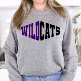 Wildcats Warped Two Color Game Day DTF Print