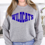 Wildcats Warped Two Color Game Day DTF Print