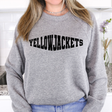 Yellow Jackets Warped Two Color Game Day DTF Print