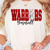 Warriors Sport Grunge DTF Print