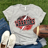 Warriors Circle Leopard Bolt DTF Print