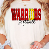 Warriors Sport Grunge DTF Print