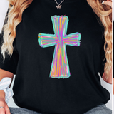 Watercolor Cross DTF Print