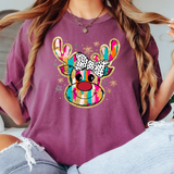 Watercolor Reindeer DTF Print