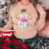 Watercolor Snowman DTF Print