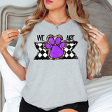 We Are Purple PAW Checker DTF Print