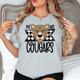 We Are Cougars Checker DTF Print