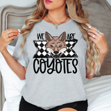 We Are Coyotes Checker DTF Print