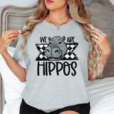 We Are Hippos Checker DTF Print