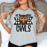 We Are Owls Checker DTF Print