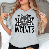 We Are Wolves Checker DTF Print