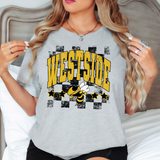 Distressed Westside Jackets Checker DTF Print