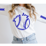 Baseball Softball Game day with Laces DTF Print