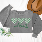 Wildcats Checker Heart Trio DTF Print