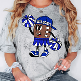 Wildcats Football Girl DTF Print