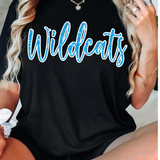Wildcats Glitter Effect DTF Print