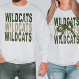 WIldcats Matching Stacked Camo Greens DTF Print