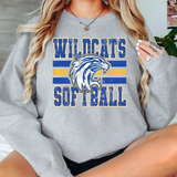 Wildcats Softball Grunge DTF Print