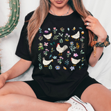 Wildflower Chickens DTF Print
