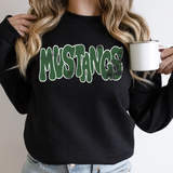 Distressed Wonky Mustangs DTF Print